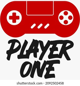 joystick game design vector and game slogan