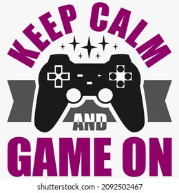 joystick game design vector and game slogan