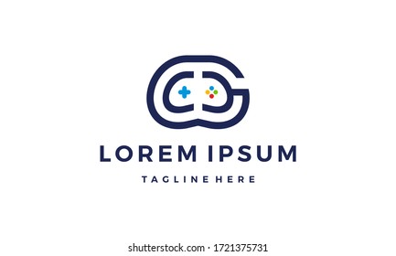 Joystick Game with G C D Logo Design Inspiration