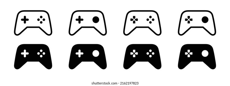 Joystick Game Icon. Controller Video Game Set Icon. Game Console Icon, Vector Illustration