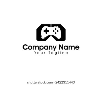 Joystick Game Logo Konzept Template Design Vector. Logo für Spiel und Hand - Vektorgrafik