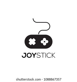 joystick game logo icon vector template