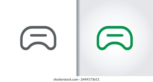 joystick game logo set vector