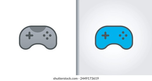 joystick game logo set vector