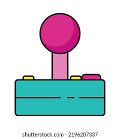 joystick game retro futuristic icon isolated