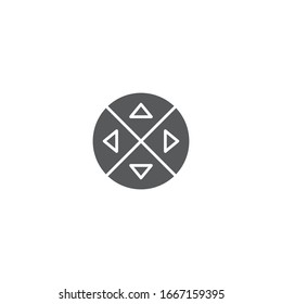 Joystick game vector icon symbol isolated on white background