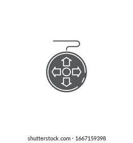 Joystick game vector icon symbol isolated on white background