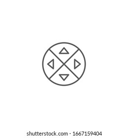 Joystick game vector icon symbol isolated on white background