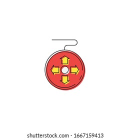 Joystick game vector icon symbol isolated on white background