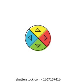 Joystick game vector icon symbol isolated on white background