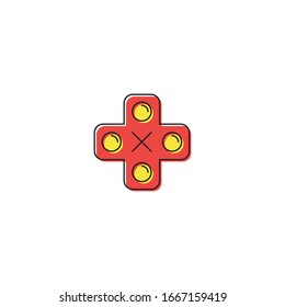 Joystick game vector icon symbol isolated on white background