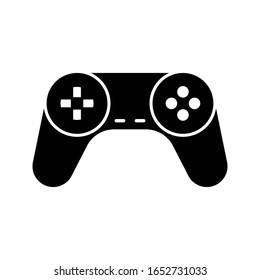 Joystick gamepad controller, flat design, vector illustration, isolated on white background