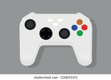 joystick gamepad for game video console white color object on the background