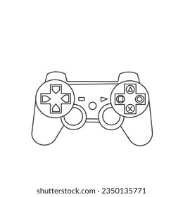 Joystick Gamepad Gaming Controller Vector Illustration. Isolated on white background.