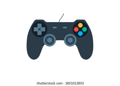 Estilo plano de icono de gamepad de joystick