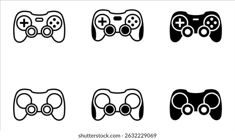 Joystick gamepad icon set. flat illustration of vector icon