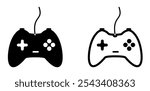 Joystick gamepad icon set vector illustration, joystick icon set. video game controller icon, game console icon flat symbol sign, Gaming pad clipart design, gaming controller sign, Joy stick isolated.