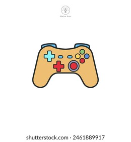 Joystick. Gamepad Icon symbol vector illustration isolated on white background