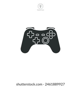 Joystick. Icono de Gamepad Ilustración vectorial aislada sobre fondo blanco