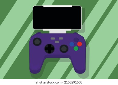 joystick gamepad with mobile phone screen for games portable