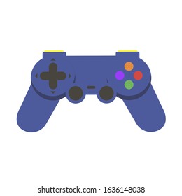 Joystick gamepad on white background. Vector illustration in trendy flat style. ESP 10.