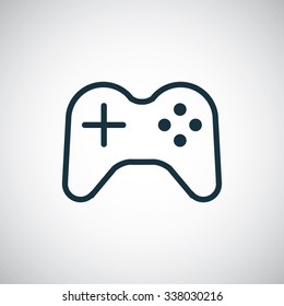 joystick gamepad outline, thin, flat, digital icon for web and mobile