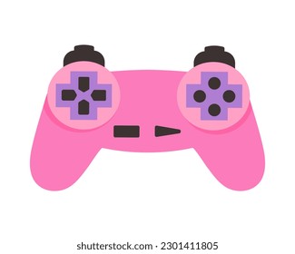 Joystick gamepad. Retro game console. Nostalgia for the 80s, 90s. Vector illustration.