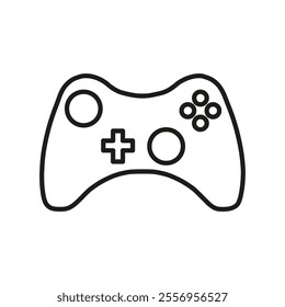 Joystick, gamepad simple thin line icon vector illustration