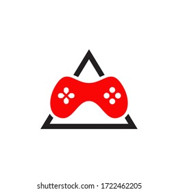 plantilla vectorial de diseño del logotipo de gafas joystick