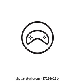 joystick gamer logo design vector template