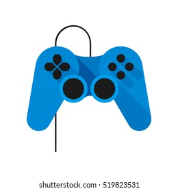 Joystick. Games. Vector icon. Blue