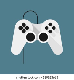 Joystick. Games. Vector icon. White