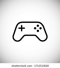 Joystick gaming vector icon.  Controller  console icon. The symbol for the computer and mobile phone numbers, web site, laptop. Game joystick Illustration EPS 10