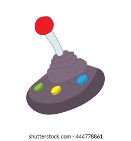 Joystick for gear shift icon in cartoon style isolated on white background. Games and consoles symbol