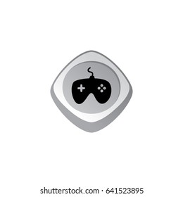 joystick glossy color app icon button game asset theme vector art