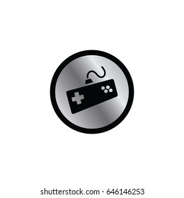 joystick glossy color website internet icon button theme vector art