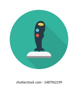 joystick glyph flat vector icon
