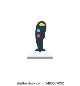 joystick glyph flat vector icon
