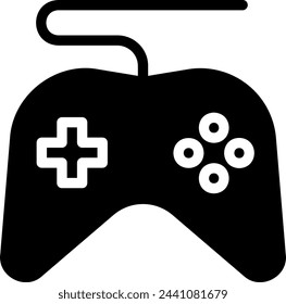 Joystick-Glyphensymbol-Illustrationsvektor