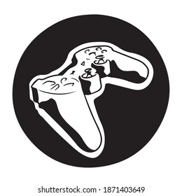 diseño gráfico joystick ilustración vectorial, icono, dibujo de tatuajes de arte, logotipo, dibujo a mano, uso en impresión