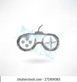 joystick grunge icon.