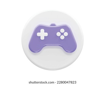 Joystick icon 3d rendering illustration
