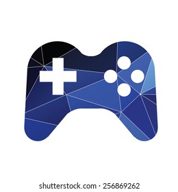 joystick icon Abstract Triangle Geometrical background 