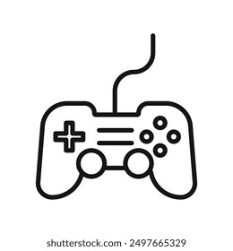 Joystick icon Black line art vector