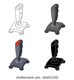 Joystick icon in cartoon style isolated on white background. Personal computer accessories symbol stock vector illustration.