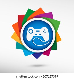 Joystick icon color icon, vector illustration. Flat design style