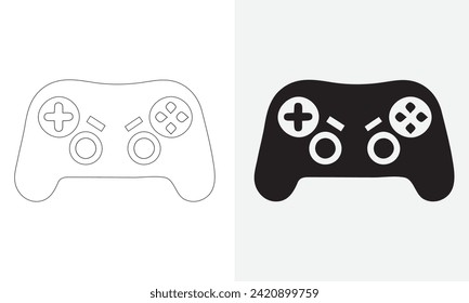 joystick icon configuration. Icon of a controller for video games. Vector illustration of a game console icon, flat collections symbol sign