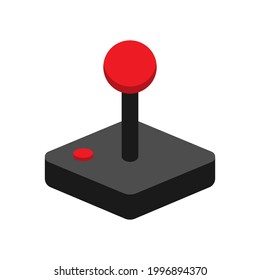 Joystick-Symbol. Controller-Symbol. Konsolen-Gamepad-Schild. Play and Gaming Button. Altes Vintage-Arcade-Logo für Videospiele. Vektorgrafik.