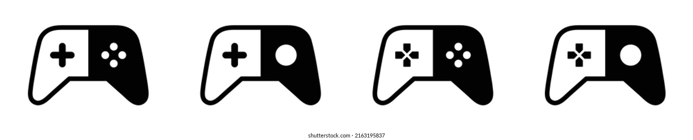 Joystick Icon. Controller Video Game Set Icon. Game Console Icon, Vector Illustration