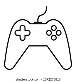 Joystick icon design. Game controller icon in trendy outline style design. Vector illustration.